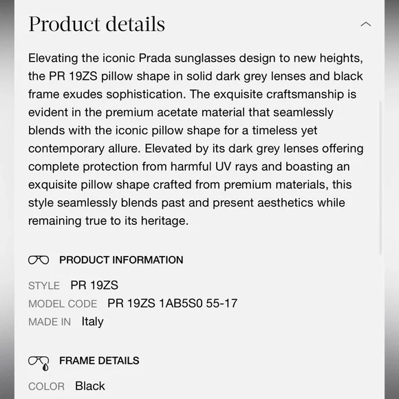 Prada Glossy Black Cat-Eye Sunglasses - Picture 14 of 15